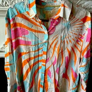 Maeve by Anthropologie multicolored cotton blouse